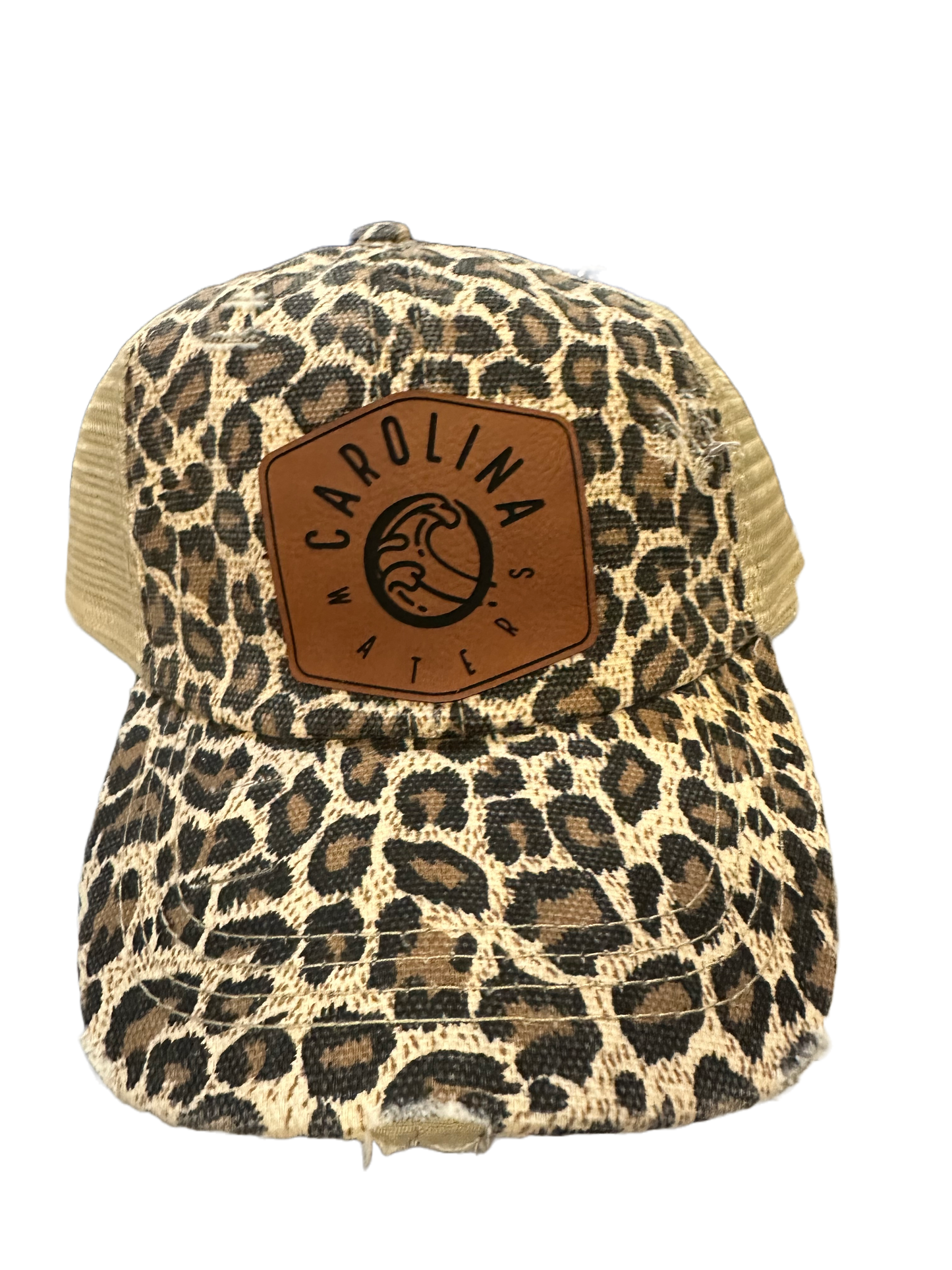 Ladies Leather Patch Hat
