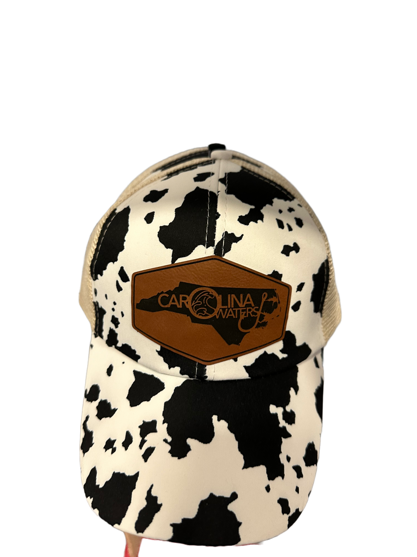 Ladies Leather Patch Hat