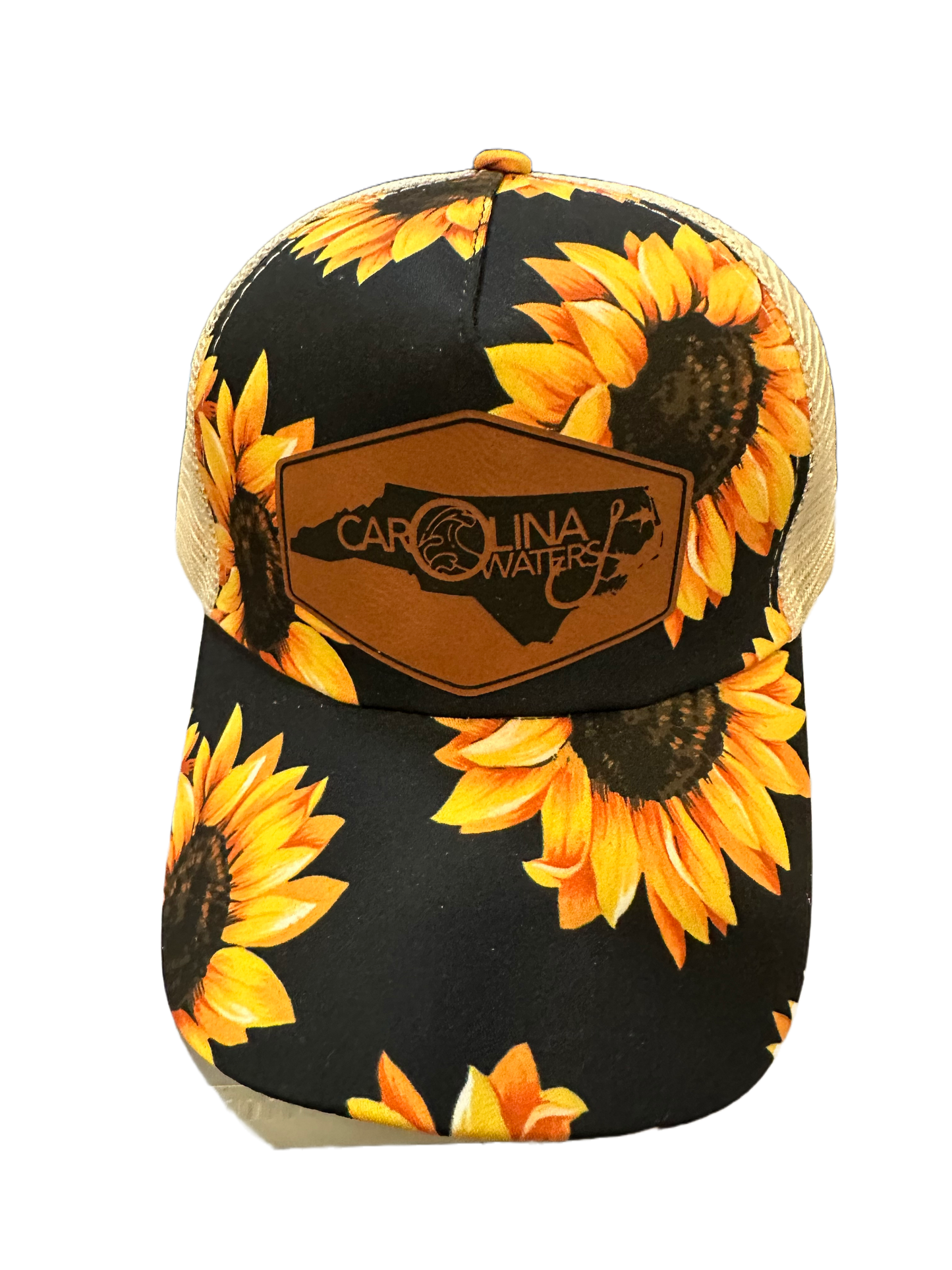 Ladies Leather Patch Hat