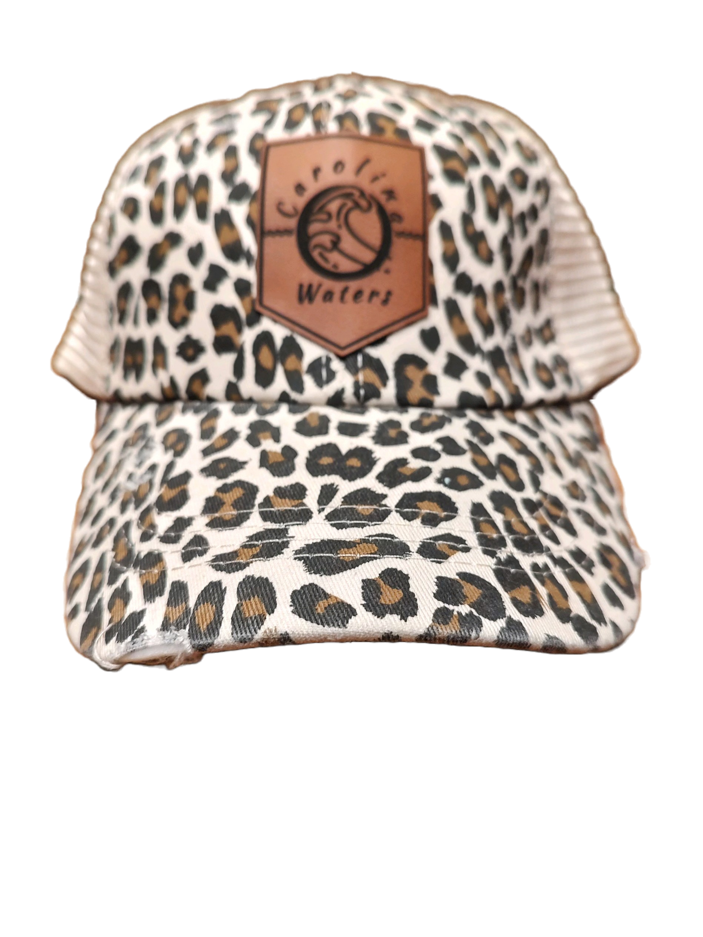 Ladies Leather Patch Hat