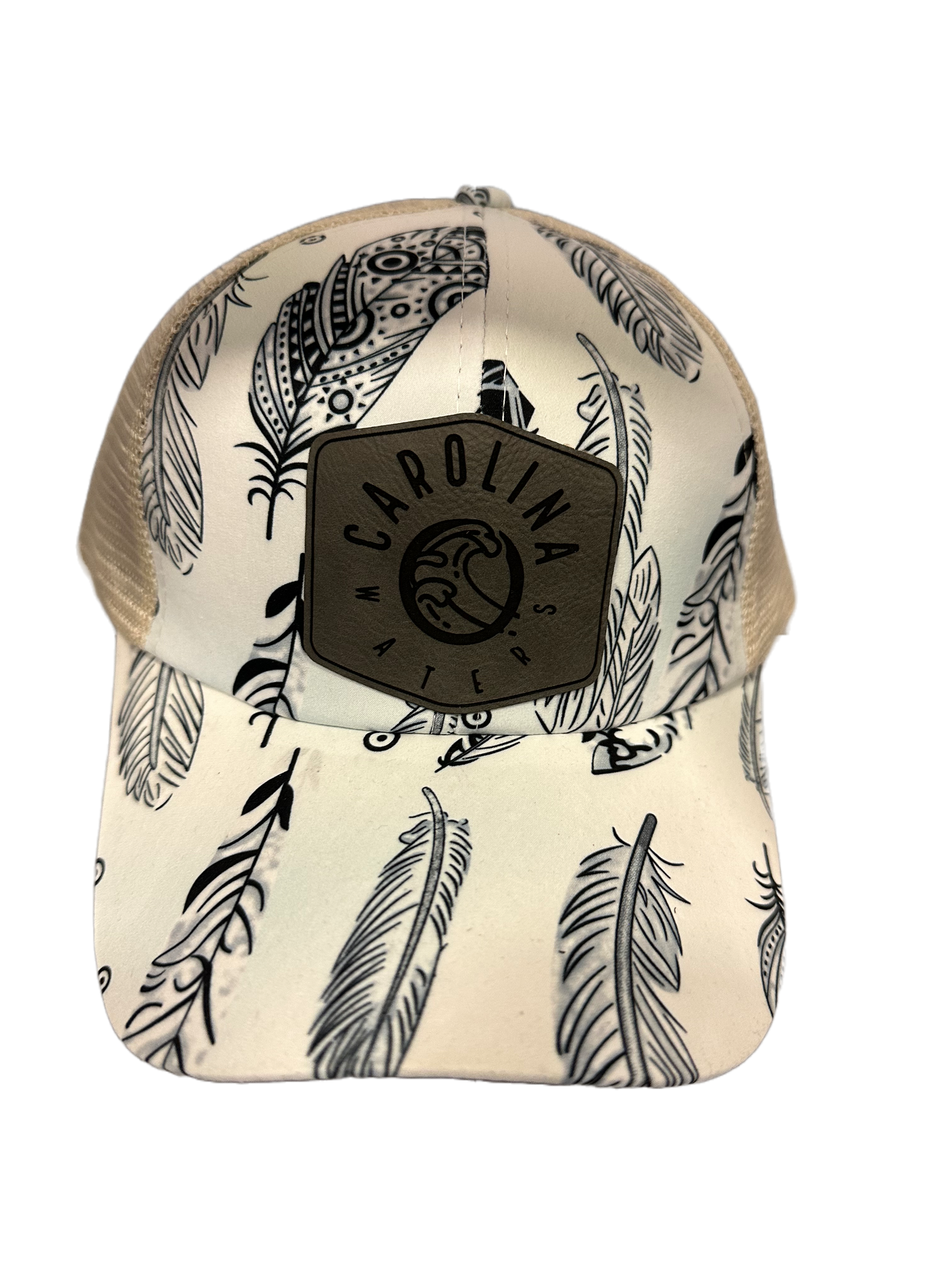 Ladies Leather Patch Hat